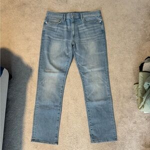 J crew mens straight flex jeans 36x32 light blue